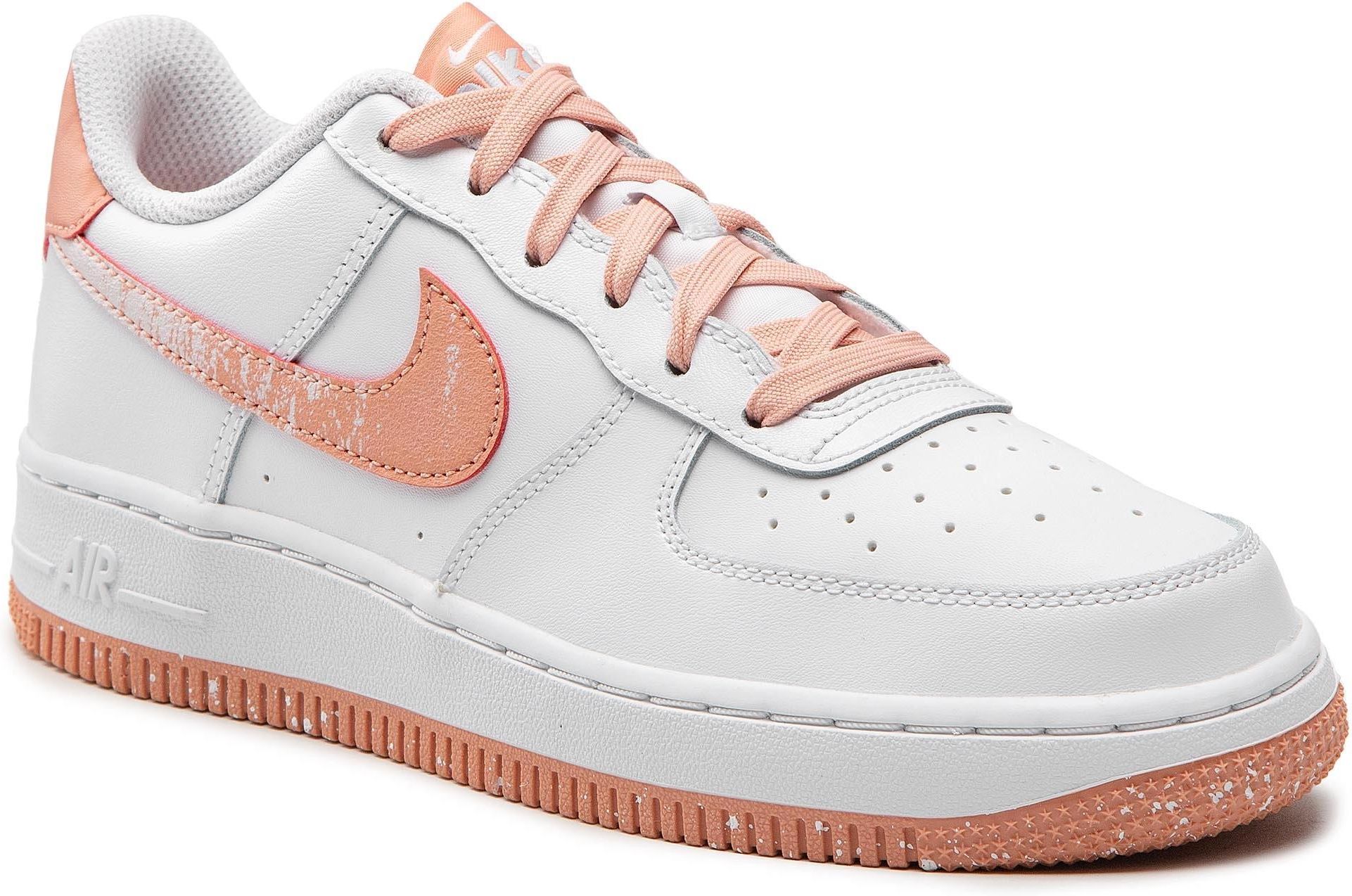 Nike Air Force 1 LV8 (GS) White - WHITE/LT MADDER ROOT-AURA