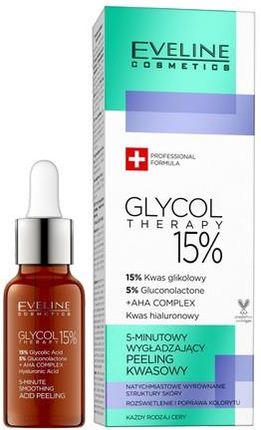 Eveline Cosmetics Glycol Therapy 5-Minutowy Wygładzający Peeling Kwasowy 18 ml