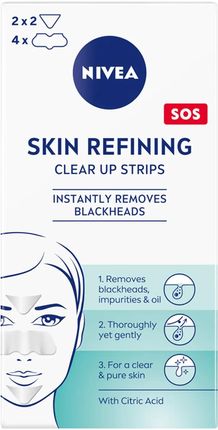 Beiersdorf Ag Nivea Skin Refining Oczyszczające Plastry Przeciw Zaskórnikom 8 Sztuk