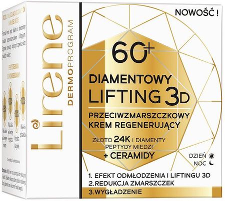 Krem Lirene Diamentowy Lifting 3D Regenerujący 60+ na dzień i noc 50ml