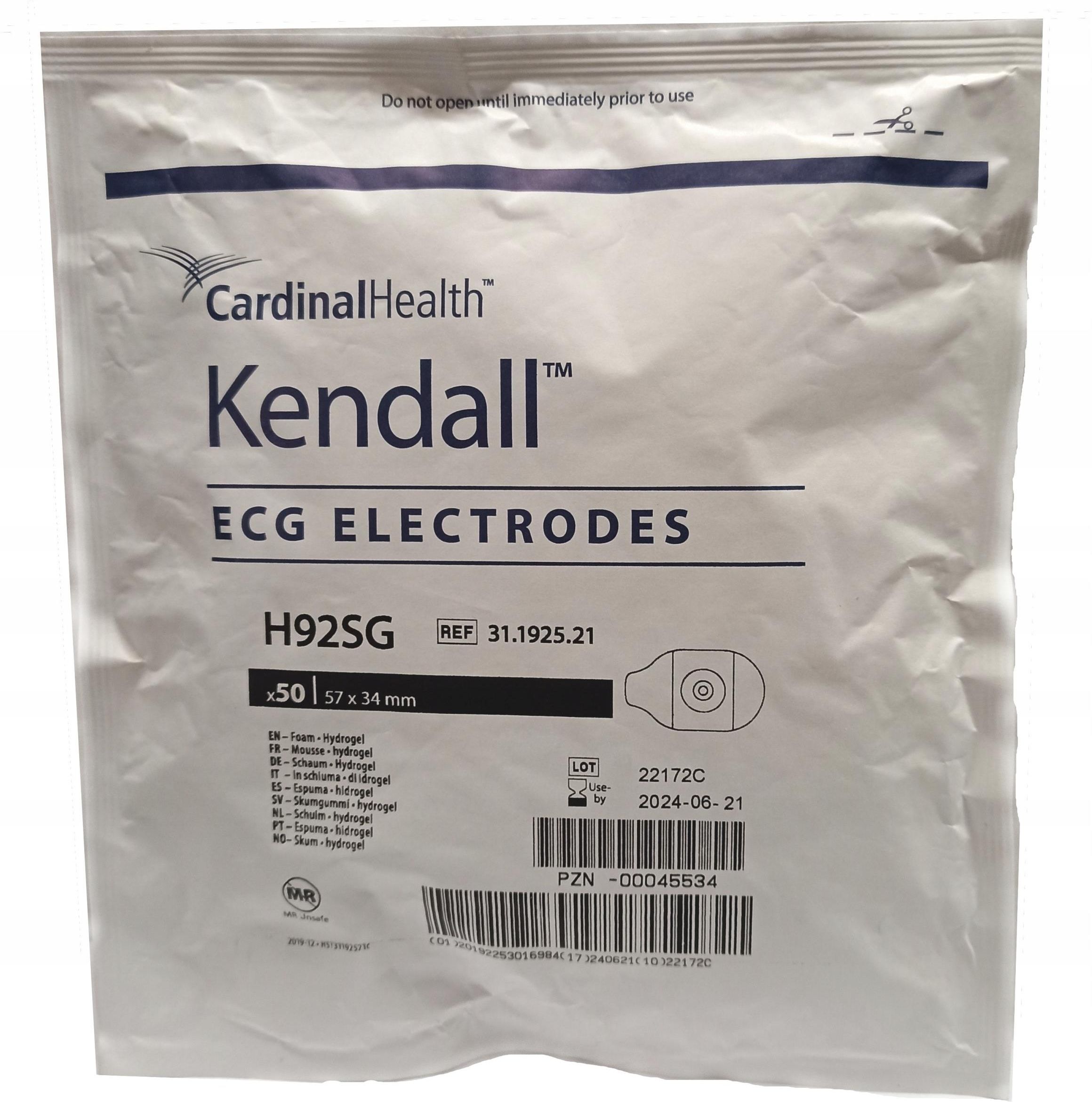 Drobne akcesoria medyczne Elektrody Żelowe Do Ekg Kendall 50szt. H92Sg 57X34 Ceny i opinie