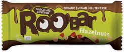 Zdjęcie Roobar Baton z orzechami laskowymi w polewie z gorzkiej czekolady bezglutenowy 30 g Bio - Kłodzko