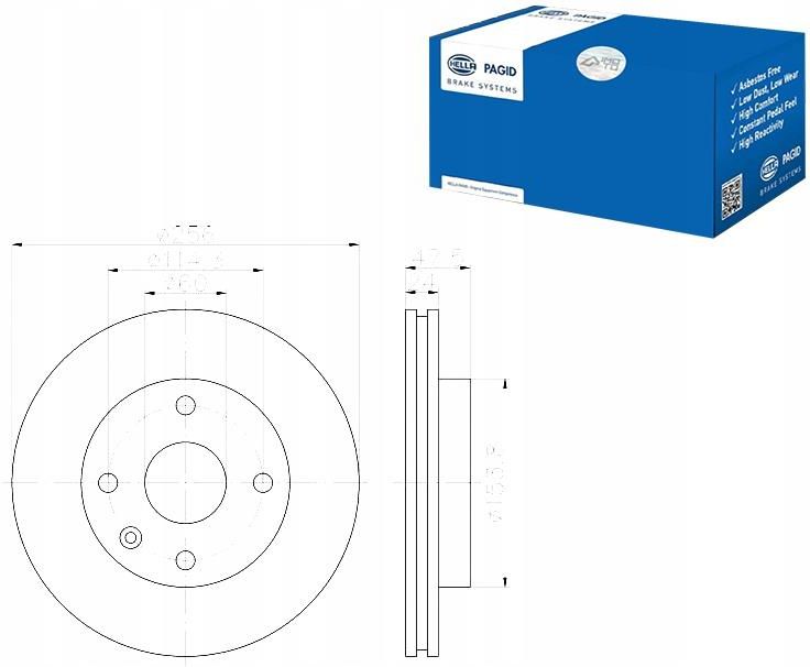 8DD 355 105-831 HELLA freno de dsco delantero