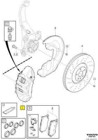 Volvo Oe Zacisk Hamulcowy Lewy Prz d Volvo Polestar 36003271 Opinie I 