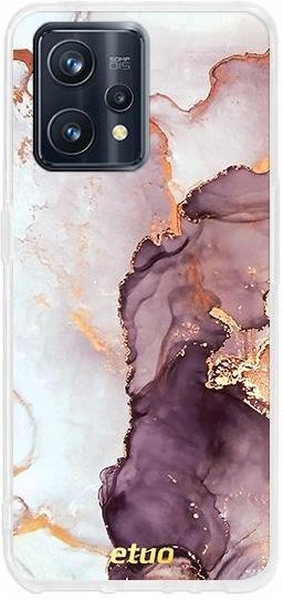 RankOne Custodia Cover Per Realme 9 / 9 Pro Plus / 9 Pro+ FreeFire – TPU Morbido Con Design Disco In Similpelle – Viola Scuro - 6