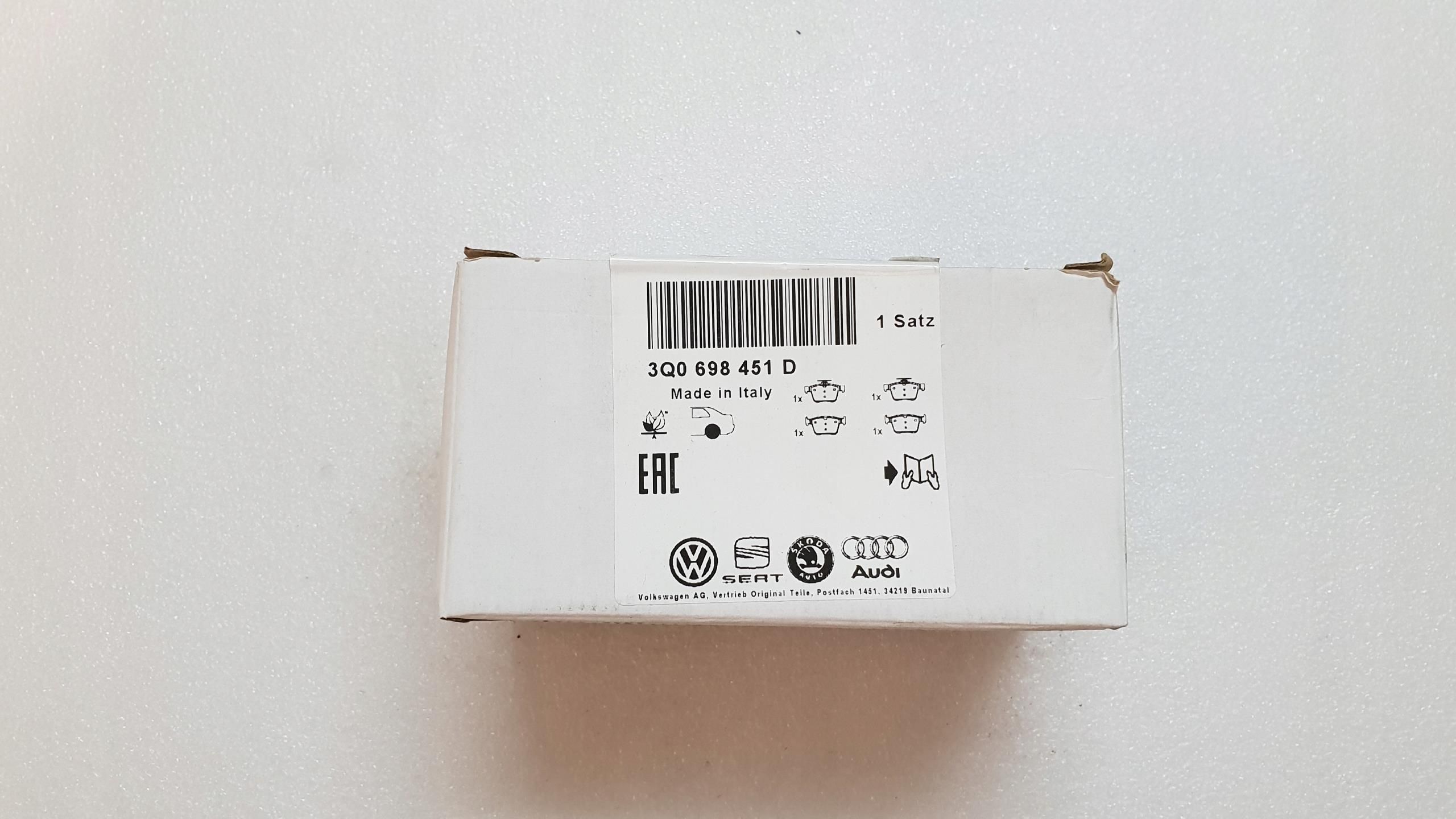 Klocki hamulcowe Volkswagen Oe Klocki 300Mm Vw Passat B8 Superb Iii ...