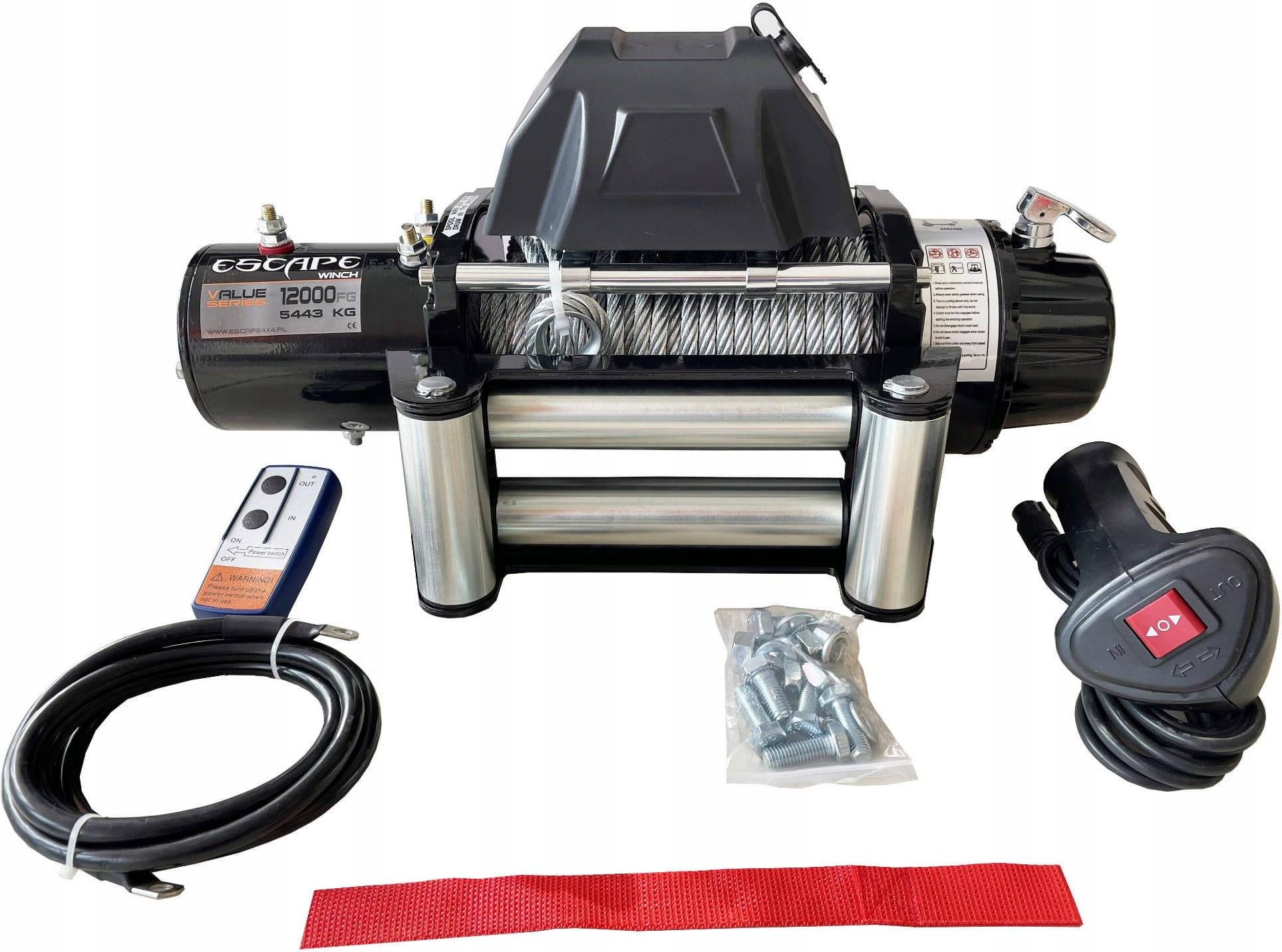 Treuil électrique Dragon Winch 12V 12000lbs (5443kg) - Câble Synthétique 20m - IP67 - Garantie 2 Ans