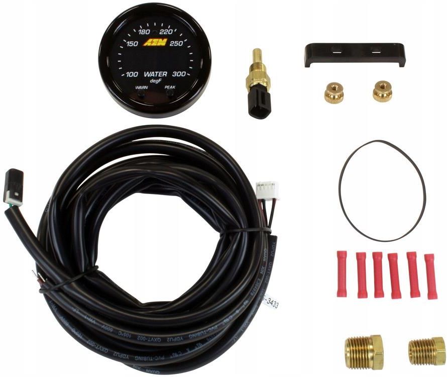 Kit Sensore Temperatura AEM Per Acqua/Refrigerante/Olio 30-2012, Filetto 1/8''-27 PTF, Con Spinotti E Blocco