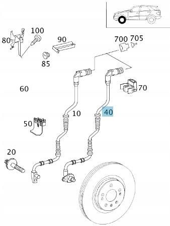 Mercedes Benz Oe Czujnik Abs Lewy Przód Mb W164 A1649058200 A 164 905 82 00 Opinie i ceny na