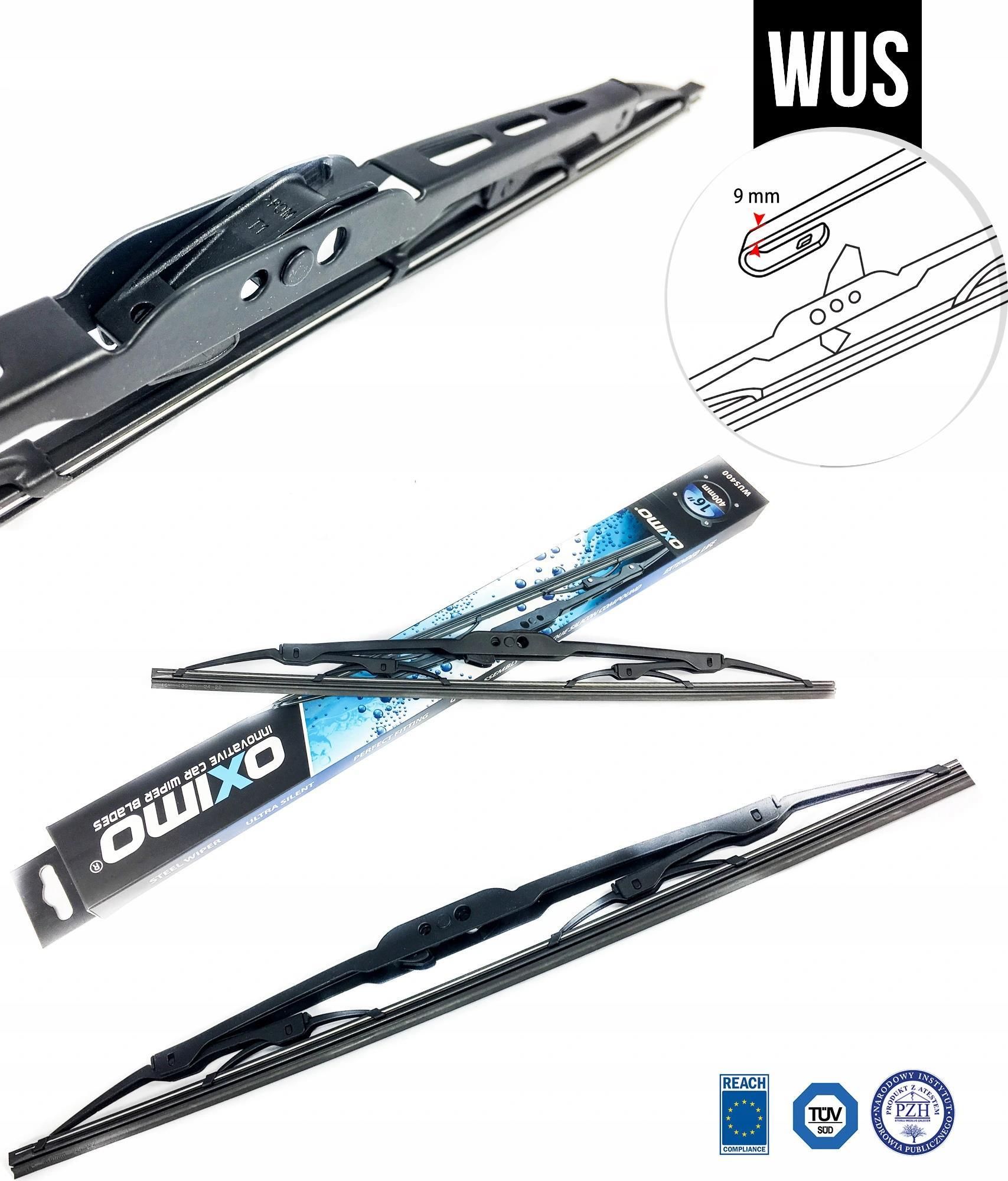 Tergicristallo Universale Oximo Wus325: Gomma Silicone, 325 Mm, Senza Spoiler, Con Adattatori Multipli