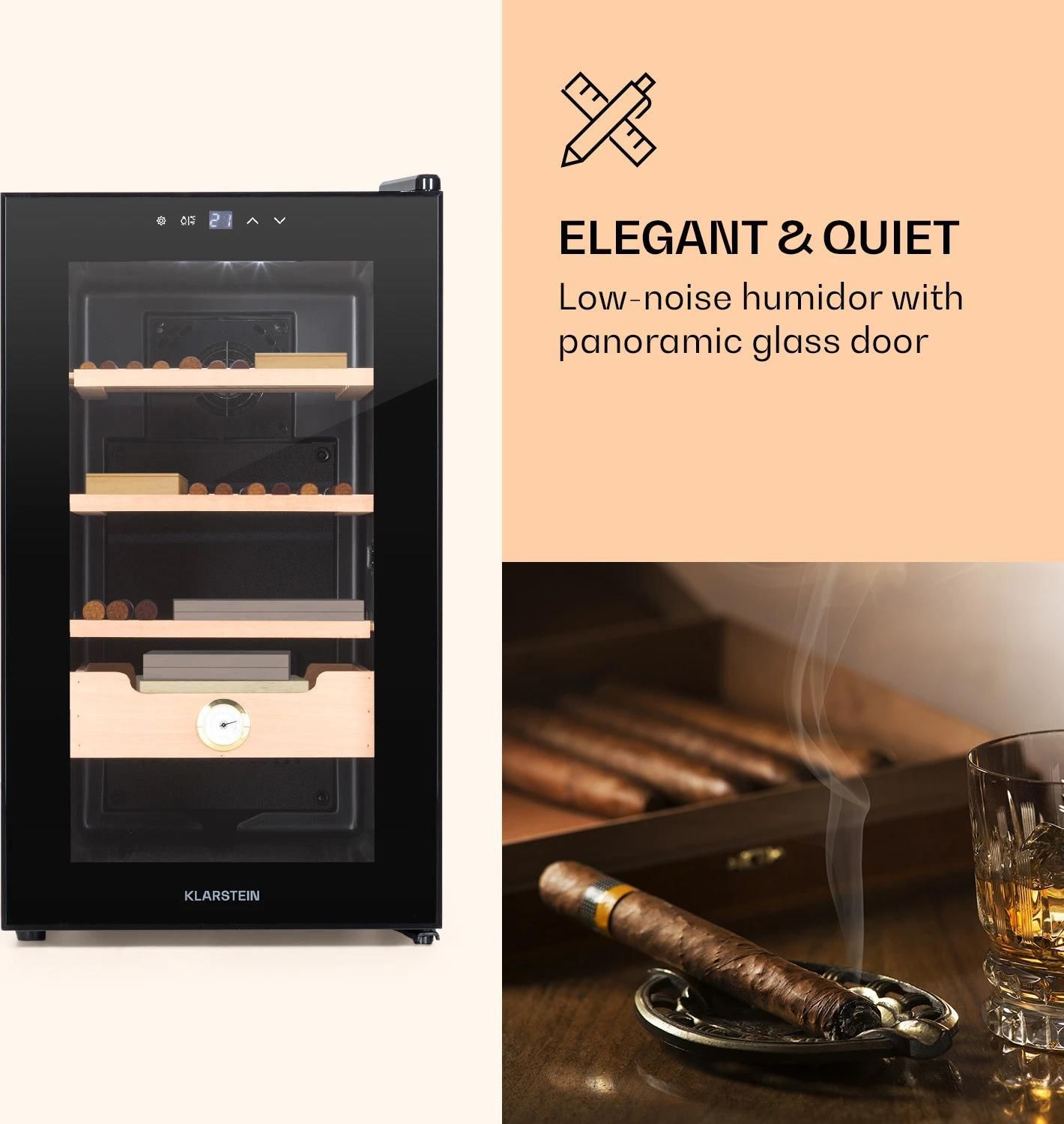 Klarstein Humidor Na Cygara El Presidente 48 Marki Klarstein, L, 3