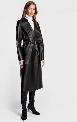 Calvin Klein Płaszcz przejściowy Contrast K20K204544 Czarny Regular Fit