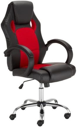 Nowy Styl Krzesło Obrotowe Race Czarno-Czerwony