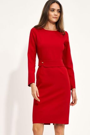 Czerwona ołówkowa sukienka S206 Red