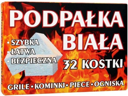 Podpałka Biała Do Rozpalania Grilla I Kominka Kostki -32Szt.