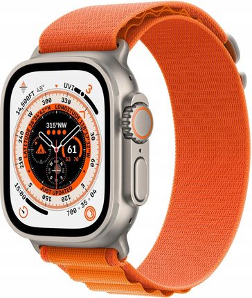 Apple Watch Ultra Cellular 49mm Tytanowy z opaską Alpine M w kolorze pomarańczowym (MQFL3WBA)