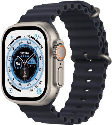 Apple Watch Ultra Cellular 49mm Tytanowy z opaską Ocean w kolorze północ (MQFK3WBA)