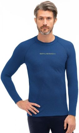 Koszulka termoaktywna męska z długim rękawem Brubeck 3D PRO LS15950 ciemnoniebieski