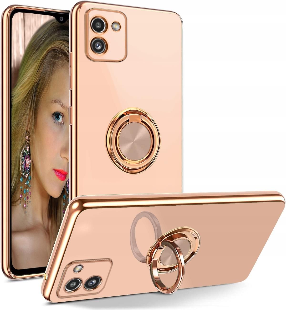 Etui Silicone Ring + Szkło do Samsung Galaxy A03 (18ad1e78-5833-4da8 ...