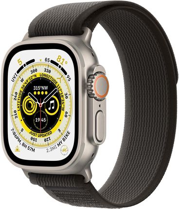 Apple Watch Ultra Cellular 49mm Tytanowy z opaską Trail S/M w kolorze czarnym/szarym (MQFW3WBA)