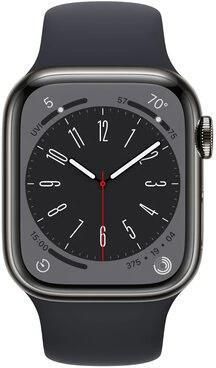 Apple Watch 8 Cellular 41mm Grafitowy z opaską sportową w