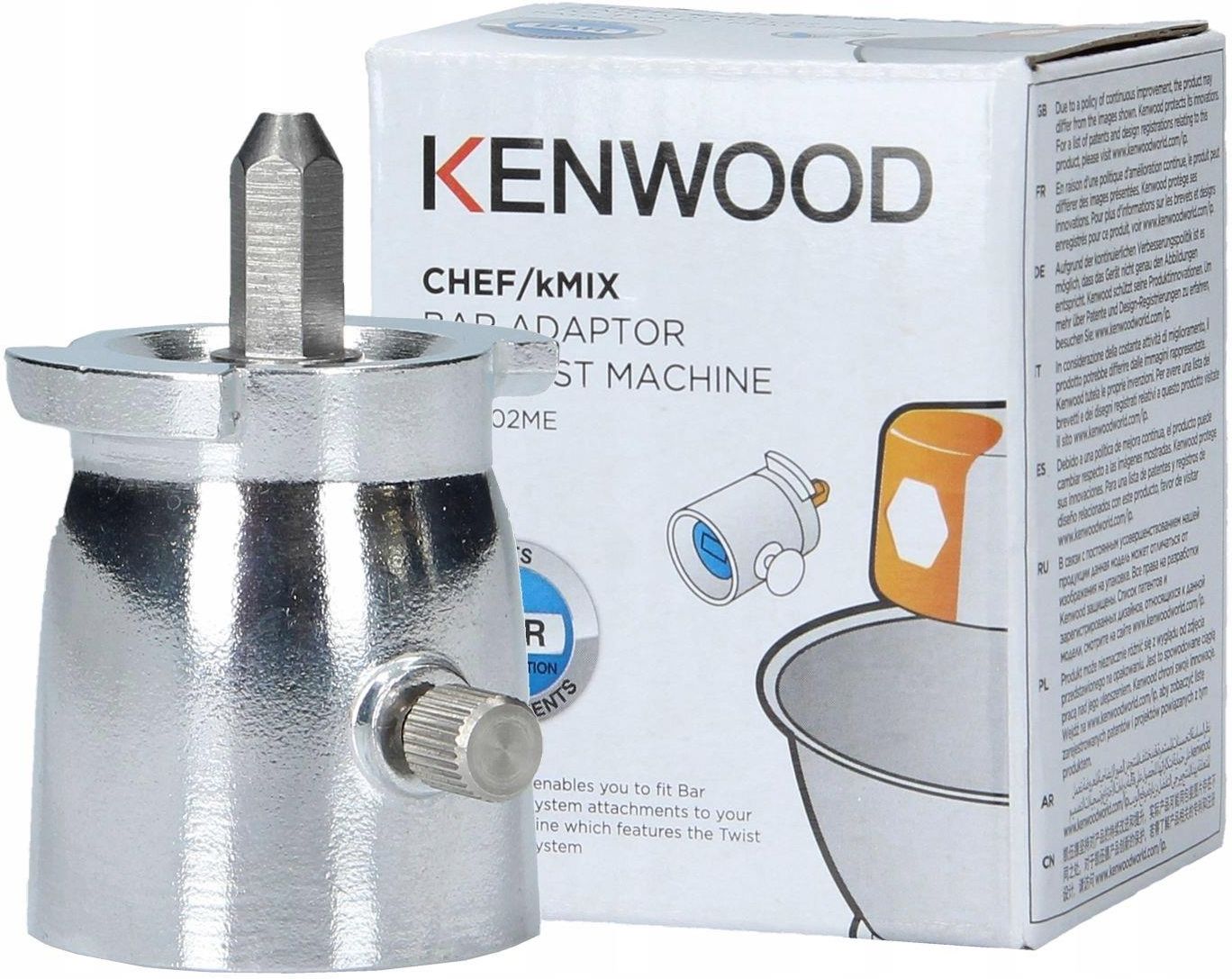Adaptateur Kenwood KAT002ME AT Pour Accessoires - Compatible Chef Sense, Fixation Accessoires De Barre