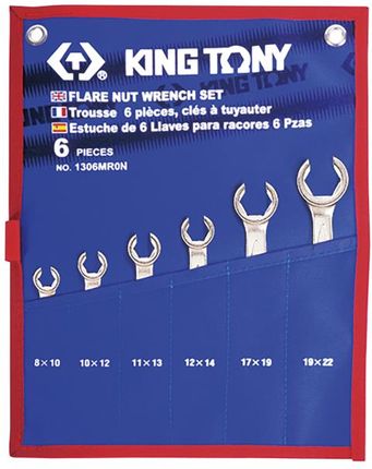 King Tony Zestaw Kluczy Do Przewodów Hamulcowych 6 Części 8-22Mm