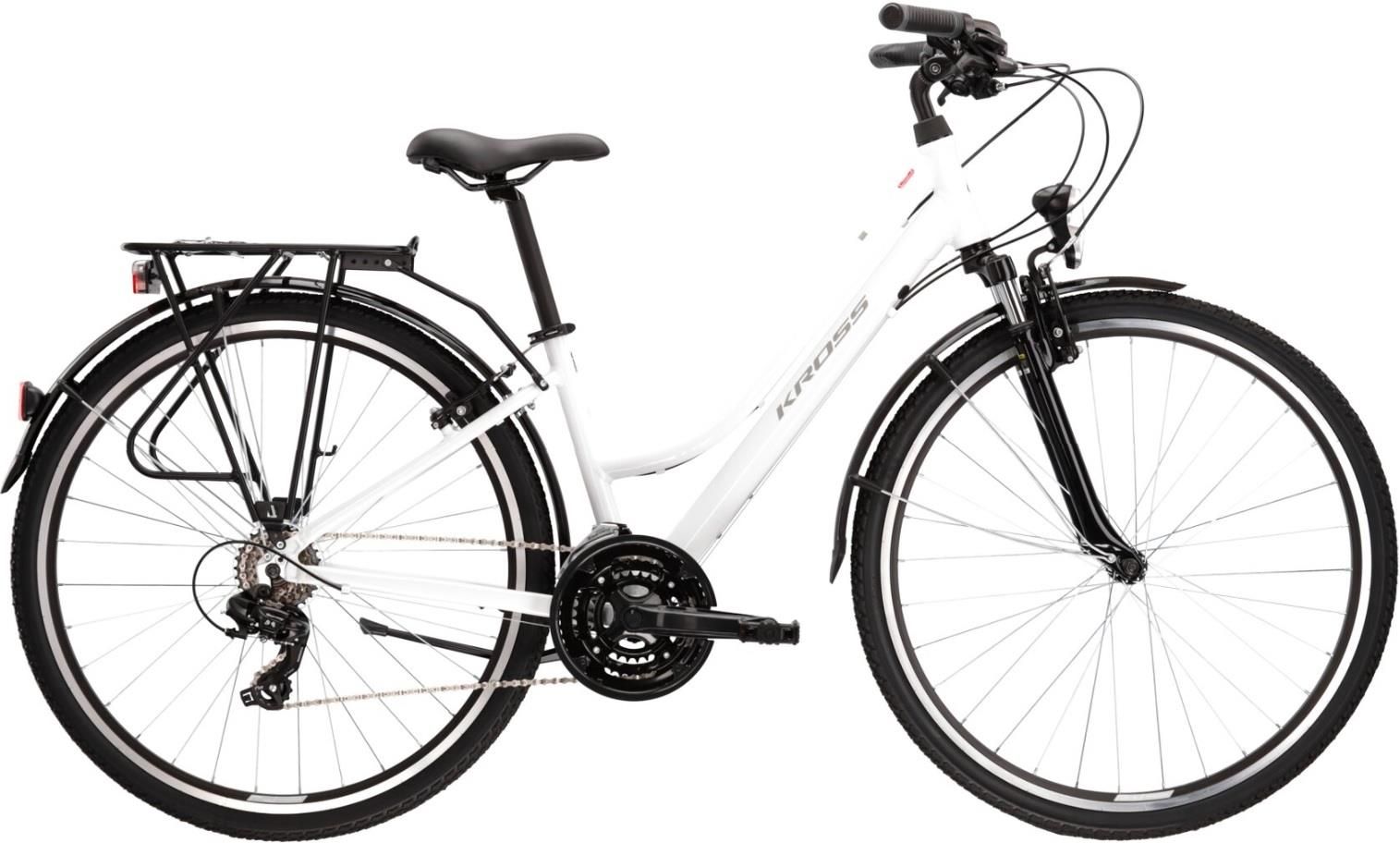 Kross Trans 1.0 Damski Biało Szary Połysk 28 2023 Rowery Miejskie