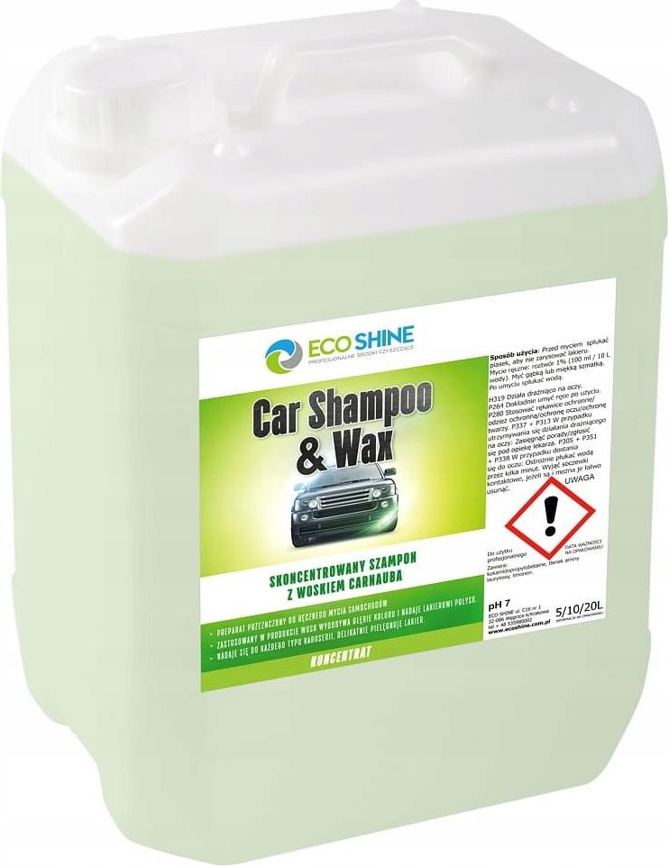 Echo Shine Eco Car Szampon & Wax 5L - Opinie i ceny na Ceneo.pl
