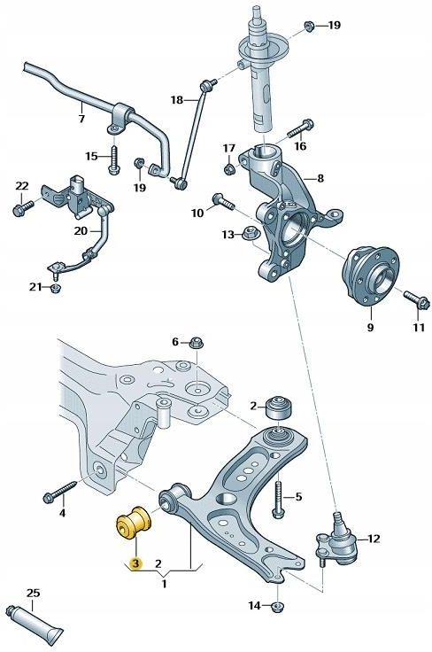 Volkswagen Oe Tuleja Wahacza Przedniego Cupra Oryginal 5Q0407182A ...