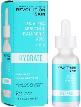 Revolution Skin Serum Nawilżające Do Twarzy Z Alfaarbutyną I Kwasem Hialuronowym Moisturizing With Alpha Arbutin And Hyaluronic Acid 30 ml