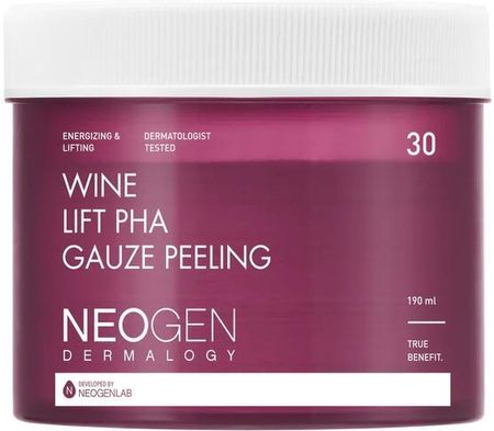 Neogen Płatki Peelingujące Z Ekstraktem Czerwonego Wina Dermalogy Biopeel Gauze Peeling Wine 30 Szt