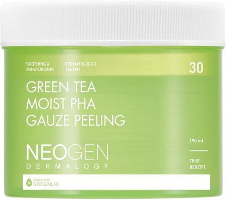 Neogen Płatki Peelingujące Z Ekstraktem Zielonej Herbaty Dermalogy Green Tea Moist Pha Gauze Peeling 30 Szt
