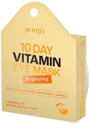 Petitfee & Koelf Rozjaśniające Hydrożelowe Płatki Pod Oczy 10 Days Vitamin Eye Mask 20 Szt.