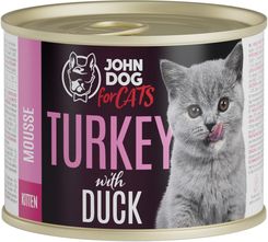 John Dog Kitten Turkey With Duck Mousse Mokra Karma Dla Kociąt 200G
