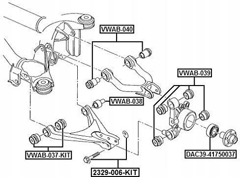 Febest Tuleja Wahacza Tylnego Audi A6 Volkswagen Passat Vwab038 Vwab037Kit Opinie I Ceny Na