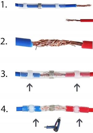 Falon-Tech Termokurczliwe Złącza Lutownicze Zestaw 50Szt. Złączki FT4550 - zdjęcie 4
