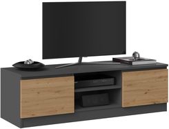 Meble Dekorado Stolik Rtv Malwa 120 Antracyt Dąb Artisan