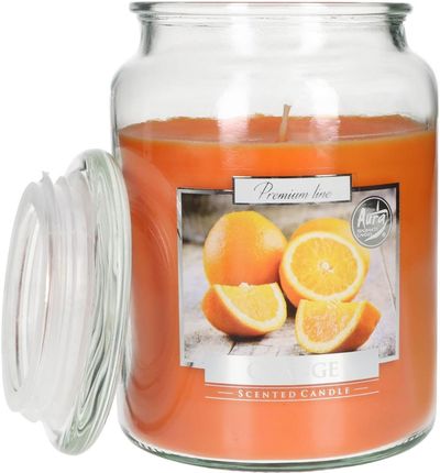 Świeca Świeczka Duża Zapachowa W Szkle Z Wieczkiem 100 H Pomarańcza