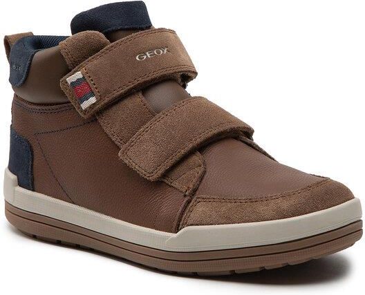Geox Jongens J Charz Boy B ABX enkellaars, zwart-rood, 35 EU