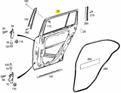 Drzwi Samochodowe Mercedesbenz Oe Nowe Drzwi Tylne Prawe Mercedes Gl X Orygina A