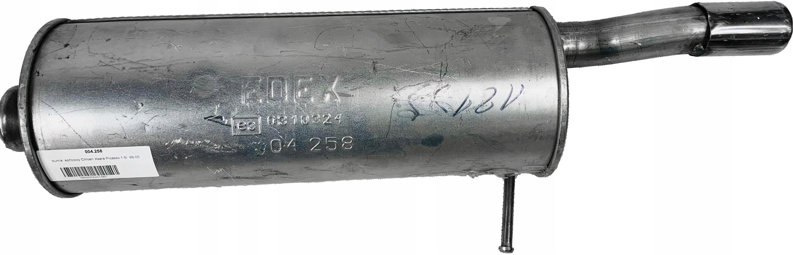 Silencieux Central ASSO 10.6040 Pour Citroën Xsara Picasso - Neuf - Compatible Nombreuses Marques (Bosal, Walker, Etc.)