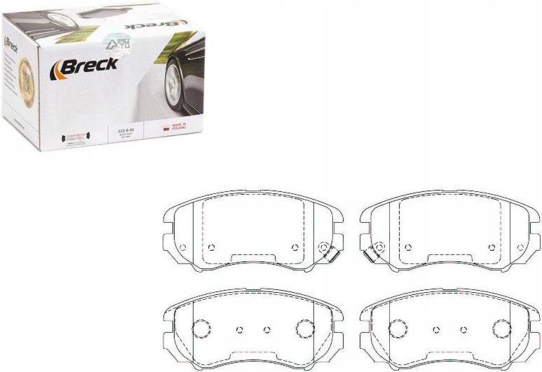 Klocki hamulcowe Breck Komplet Klocków Hamulcowych 581012Ca20 58101 ...