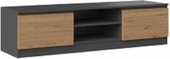 Zdjęcie TOPESHOP SZAFKA RTV TULA MAXI (ANTRACYT/DĄB ARTISAN) - Trzebinia