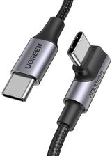 Zdjęcie Kabel USB-C do USB-C, kątowy UGREEN US334 5A, PD 100W, 2m (czarny) - Skaryszew