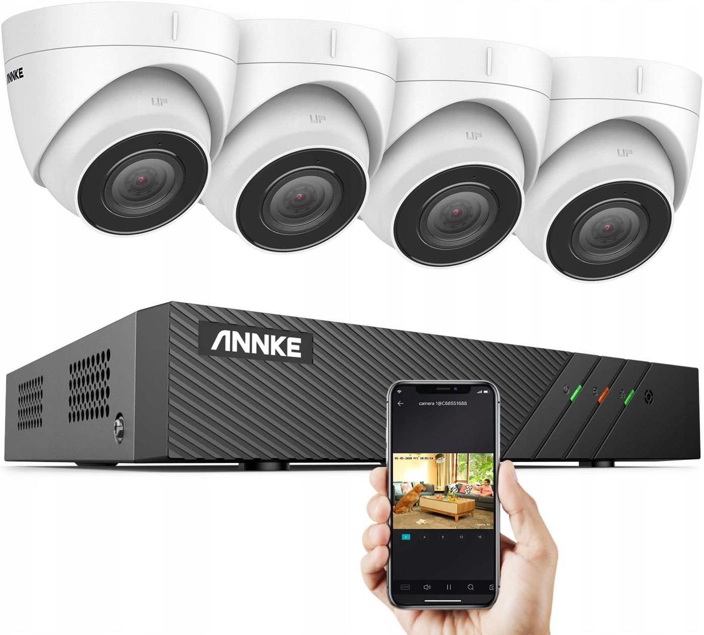 Zestaw Do Monitoringu Annke 8Ch 5Mp Poe Video Security Cctv Zestawy ...