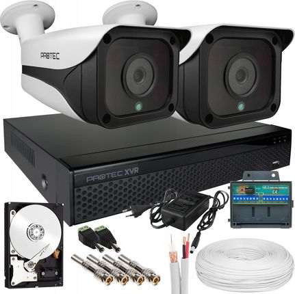 Protec Monitoring Zewnętrzny 2 Kamery 4K 8Mp 2Tb Hdd Ir50 (PRXVR02T8D2TB)