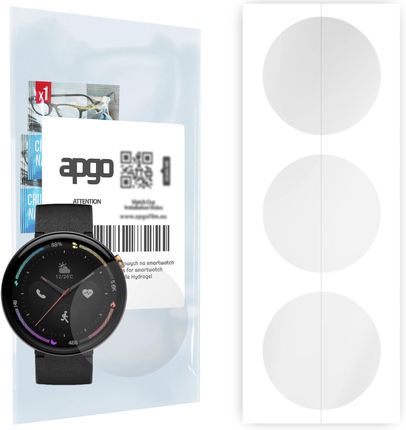 3x Folia hydrożelowa do Amazfit Nexo - apgo Smartwatch Hydrogel Protection Ochrona na ekran smartwatcha (STPUAPGO007658BBS)