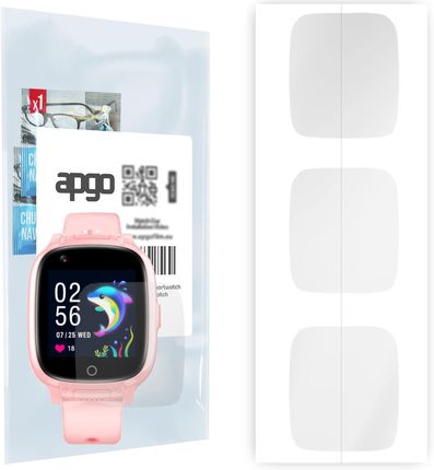 3x Folia hydrożelowa do Garett Kids Twin 4G - apgo Smartwatch Hydrogel Protection Ochrona na ekran smartwatcha (STPUAPGO007812BBS)