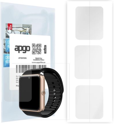 3x Folia hydrożelowa do DexXer DZ-09 - apgo Smartwatch Hydrogel Protection Ochrona na ekran smartwatcha (STPUAPGO007730BBS)